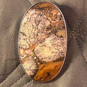 Earths Embrace vintage Obsidian brooch/pendant